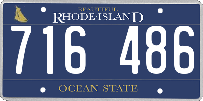 RI license plate 716486