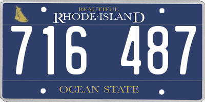 RI license plate 716487