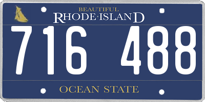 RI license plate 716488