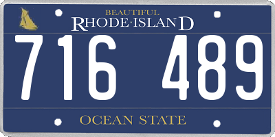 RI license plate 716489