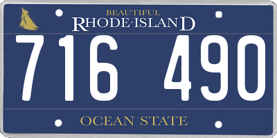 RI license plate 716490