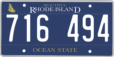 RI license plate 716494