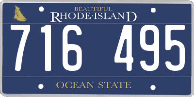 RI license plate 716495