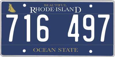 RI license plate 716497
