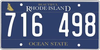 RI license plate 716498