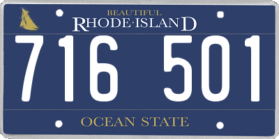 RI license plate 716501
