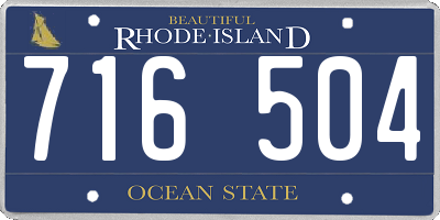 RI license plate 716504