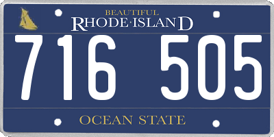 RI license plate 716505