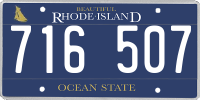 RI license plate 716507