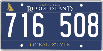 RI license plate 716508