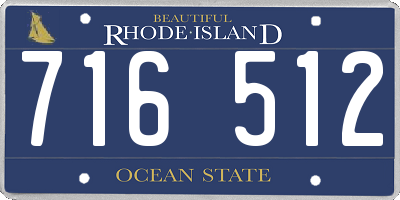 RI license plate 716512