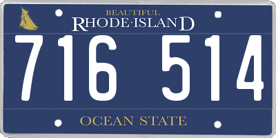 RI license plate 716514