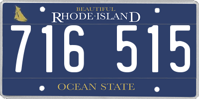 RI license plate 716515