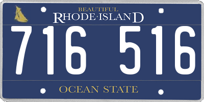 RI license plate 716516