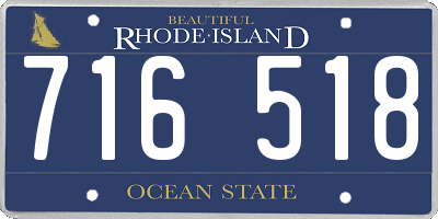 RI license plate 716518