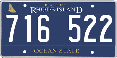 RI license plate 716522