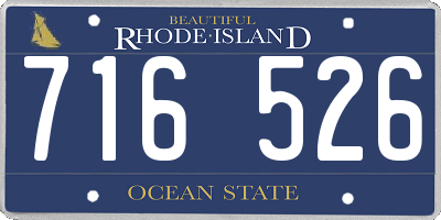 RI license plate 716526