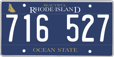 RI license plate 716527