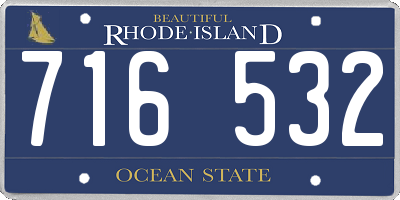 RI license plate 716532