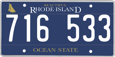 RI license plate 716533