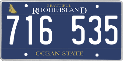 RI license plate 716535