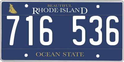 RI license plate 716536
