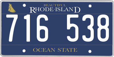 RI license plate 716538