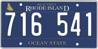 RI license plate 716541