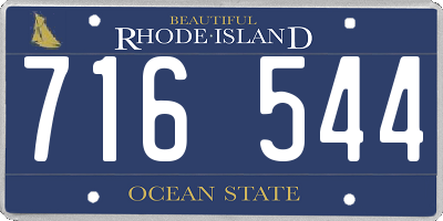 RI license plate 716544