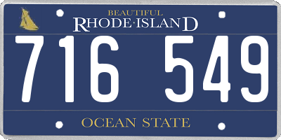 RI license plate 716549