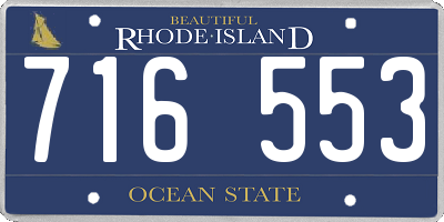RI license plate 716553