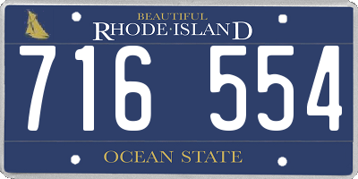 RI license plate 716554