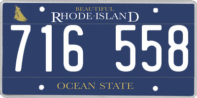 RI license plate 716558
