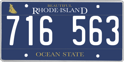 RI license plate 716563