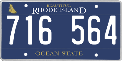 RI license plate 716564