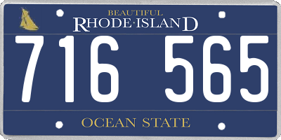 RI license plate 716565