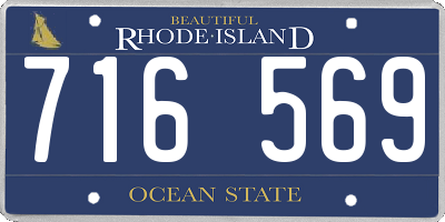 RI license plate 716569