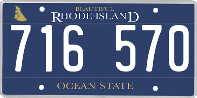 RI license plate 716570