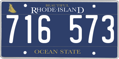 RI license plate 716573