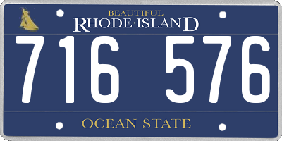 RI license plate 716576
