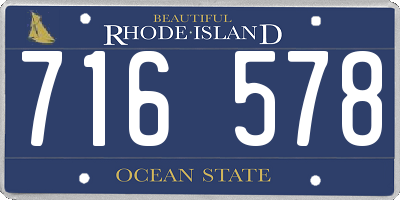 RI license plate 716578