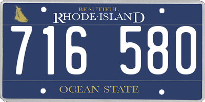 RI license plate 716580