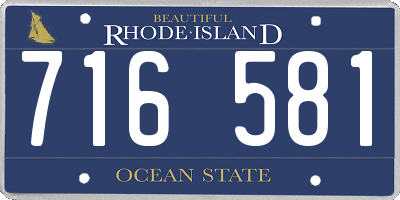 RI license plate 716581