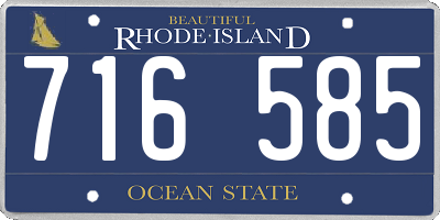 RI license plate 716585