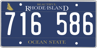 RI license plate 716586