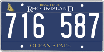 RI license plate 716587