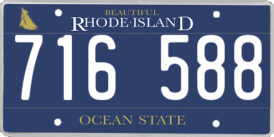 RI license plate 716588