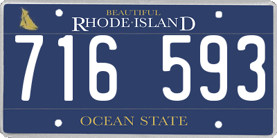 RI license plate 716593
