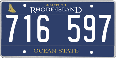 RI license plate 716597