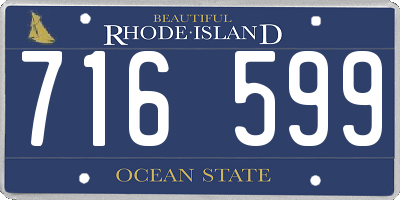RI license plate 716599